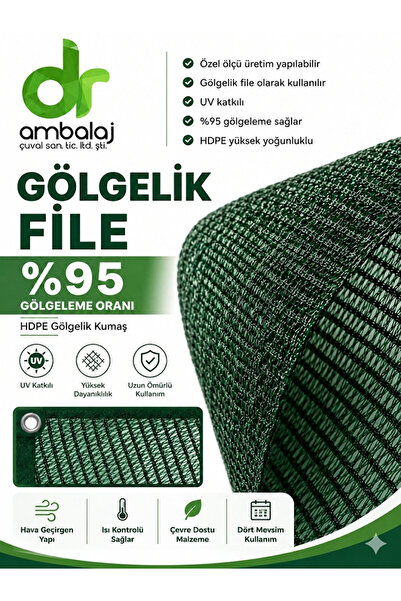 dr ambalaj çuval san.tic.ltd.şti. Gölgelik File 1m X 5m Çit Filesi %95 Sıklık...