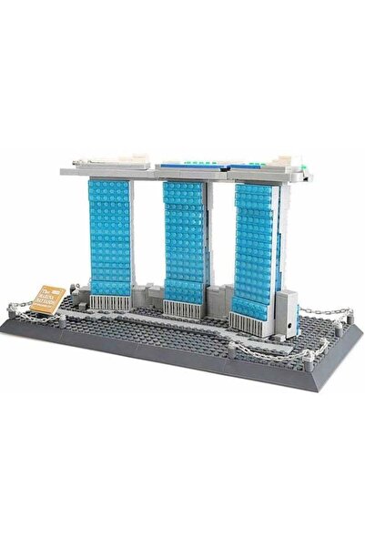 Wange Marina Bay Sands Hotel in Singapore Assembly Architecture Model with Blocks