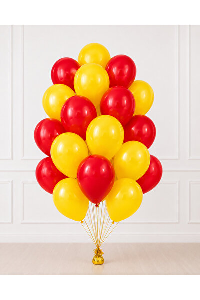 Balonsan Yellow Red Themed Balloon Bundle 20 Pieces