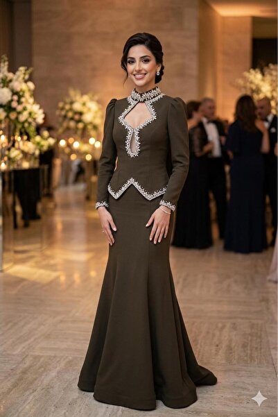Gerenic Luxury Evening Dress with Crystal