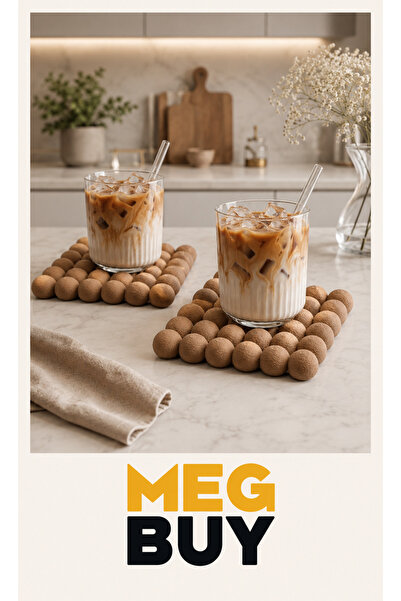 MEGBUY Bubble Bardak Altlığı 2'li Set | Dekoratif Kahve Ve Bardak Altlığı