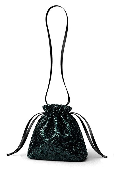 hapshoe Green Sparkling Sequined Girls' Mini Bag