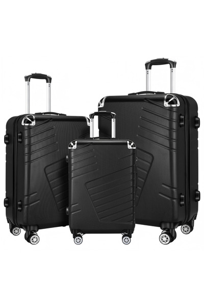 AZZHAAR Travel Luggage 3 Piece Set ABS HardShell Suitcase 20/24/28 Inch TSA L...