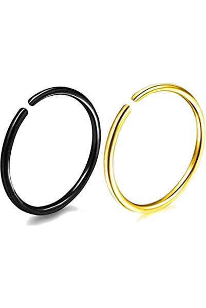 AMALFİ Σετ Πολύχρωμα Σκουλαρίκια Piercing Μύτης από Επιχρυσωμένο Ατσάλι