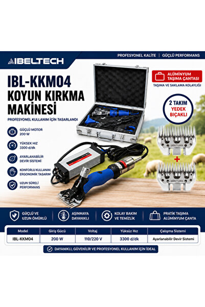 İBELTECH Profesyonel Seri Devir Ayarlı Metal Şanzumanlı Aliminyum Çantalı Ada...