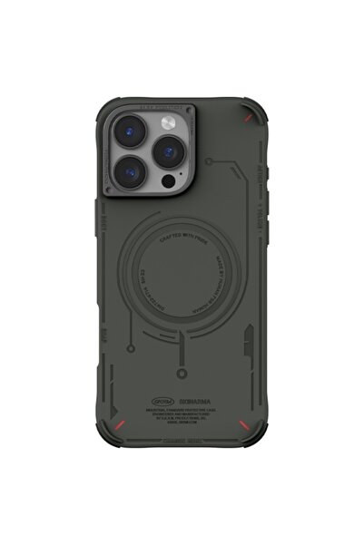 Skinarma Husă Mecha MagSafe pentru iPhone 16 Pro - Verde măsliniu