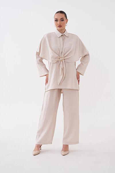 Mega Life Glos 3-Piece Pants Suit with Cape Buckle
