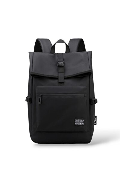 OEM Αδιάβροχο Σακίδιο Πλάτης Rolltop, Συλλογή Playbags PS810. Μαύρο 18 λίτρα