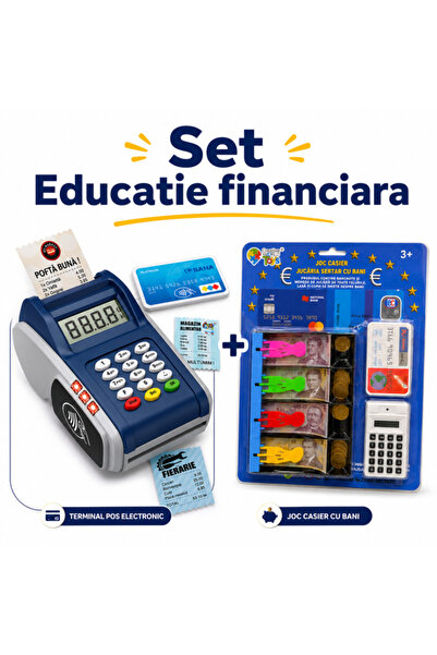 CasaDesteapta.ro Casă de Marcat Interactivă pentru Copii cu POS, Bani și Card...