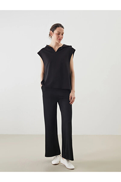 LC Waikiki Black Elastic Waist Women's Sweatpants