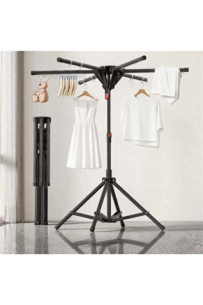 Vivendo Uscator de rufe pliabil tip trepied, cu 6 brate rotative, 150 cm