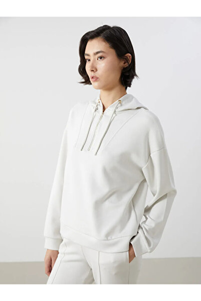 LC Waikiki Beige Loose Fit Women's Hoodie