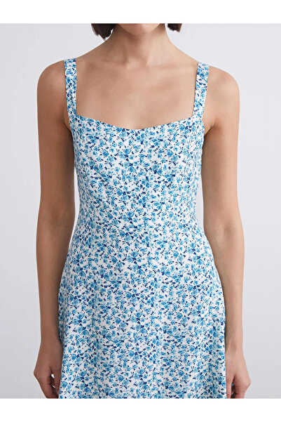 LC Waikiki Mixed Square Collar Floral Mini Dress