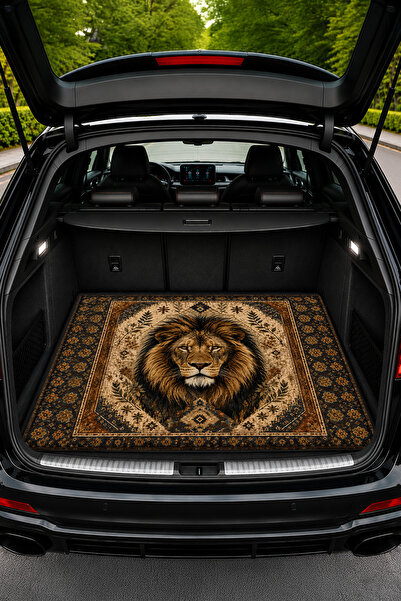 Dormot Aslan Motifli Premium Bagaj Halısı 100x80 cm Dijital Baskılı Universal...