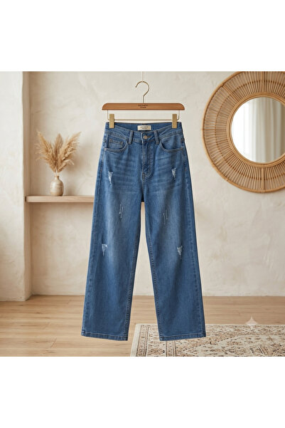 Özeniş High waist denim pants
