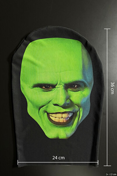 Yansıma The Mask Baskılı, Rahat Görüşlü, Yıkanabilir Kumaş Maske – Gerçekçi T...