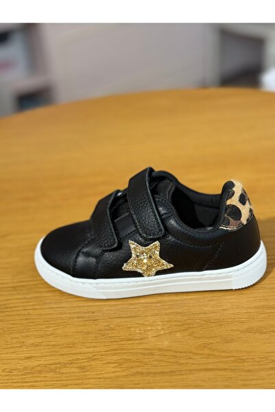 Merli&Rose Deri Star Sneaker Siyah-Leopar