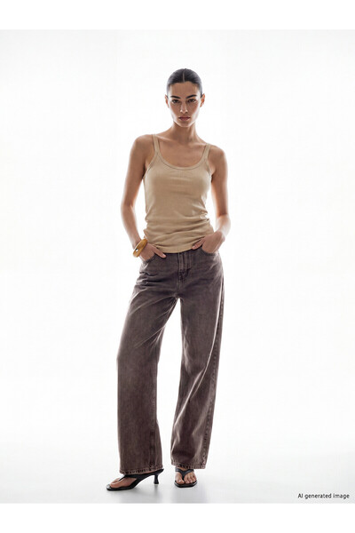 LC Waikiki Nevavm High Waist Wideleg Women's Jean Trousers with a Difference