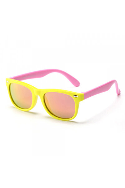 Techsuit Children's Sunglasses D802, Polarized, UV Protection, Yellow Pink