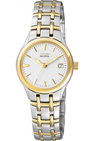 Citizen Ceas de damă clasic, auriu, cu bijuterii, model EW1264-50A.
