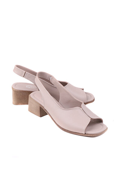 stato Bellina Women's Genuine Leather Knitted Detailed Wedge Heel Sandals