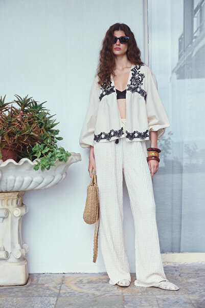 Touché Privé Muslin Textured Seersucker Pants
