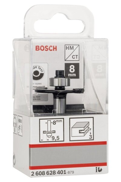 Bosch Дървообработващ фрезер за дискови резаци, 32 x 3 x 51 мм, 8 мм опашка