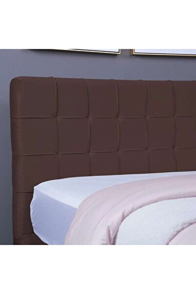 PAN HOME هيرمونيا هيدبورد مخمل بني L-140: ارتفاع 125 سم