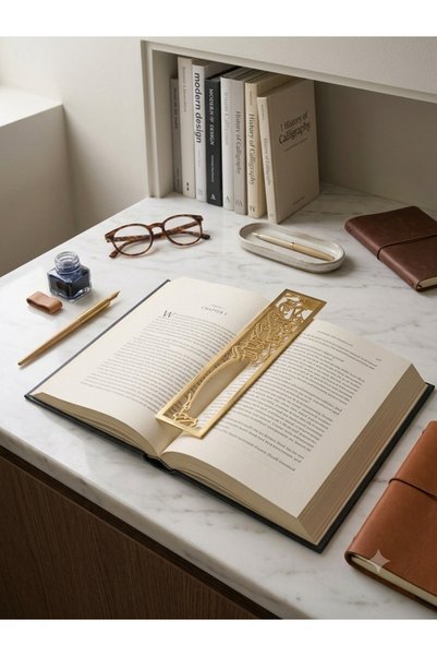 LUNOART Special Edition Metal Bookmark - Black and Gold Color Options