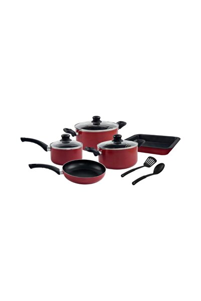 Blackstone Ceramic Non Stick Cookware Set 10 PCS Aluminium Pots Fry Pan Sauce...
