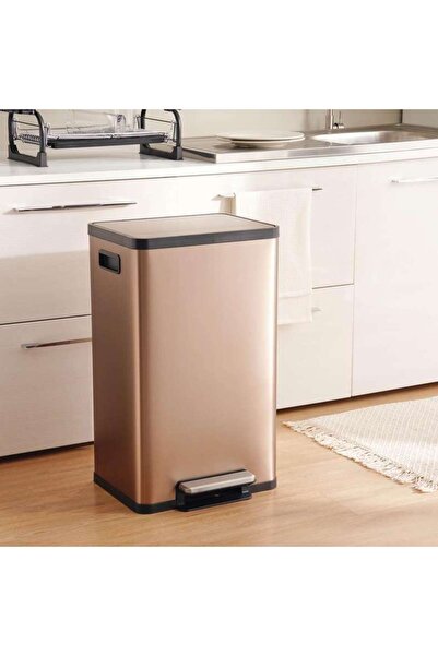 PAN HOME Wren Pedal Waste Bin Fingerprint Resistant 50L 40x35.4x66.5cm - Cham...