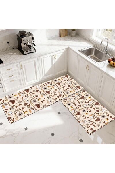 Royal Set covoare de bucatarie 2 bucati ( 1 buc 50 x 120 cm, 1 buc 50 x 60 cm)