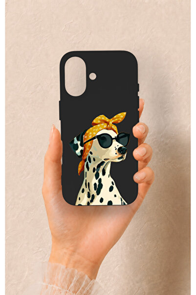 Vip Case iPhone 16 Uyumlu Cool Dalmaçyalı Desenli Silikon Kılıf
