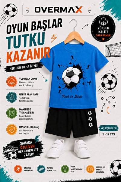 OVERMAX Dječji set sa štampanim motivom "Kick in Goal" – kombinacija majice i...