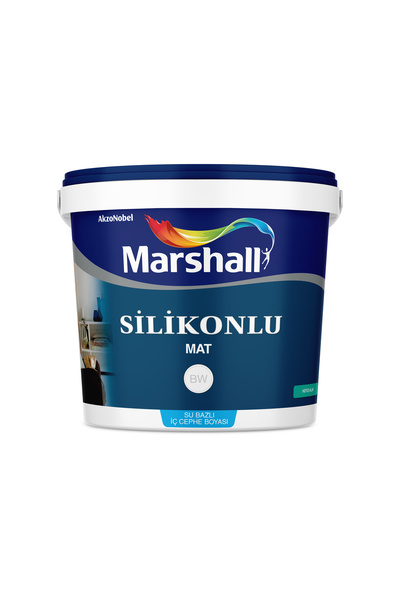 Marshall Silikonlu Mat Su Bazlı Silinebilir İç Cephe Boyası BW Baz Beyaz 7,5 L