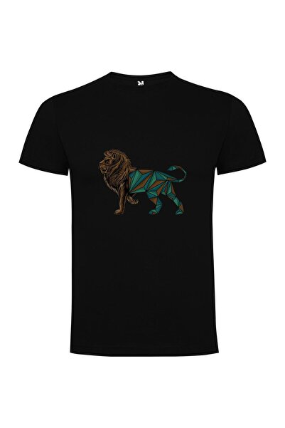 iLovePrints Tri-Lion: A Geometric Majesty Tshirt