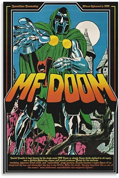 ESSESORIES ملصق جداري لألبوم موسيقى MF Doom Doomsday لتزيين الغرف ذاتي اللصق