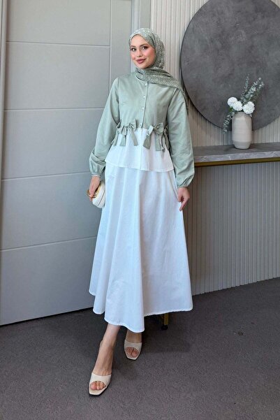Hazamoda Ribbon Skirt Suit Mint