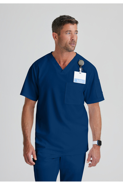 Grey’s Anatomy Evan Grt091 Men's Scrubs Single Top – Imported, Super Soft, Mo...