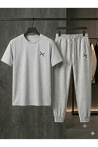 Gutsy Tricou și pantaloni de trening, set din 2 piese, subțire, de vară, cu i...