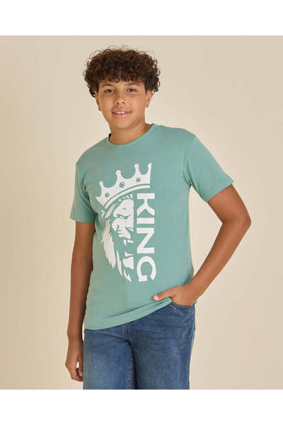 REDTAG Senior Boys Mint Printed T-Shirt