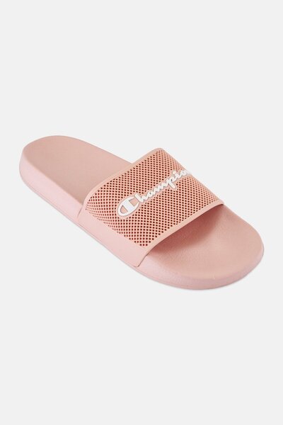 Champion Women Daytona Brand Logo Slip On Slides, Pink