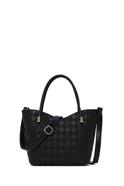 Derimod Women's Black Long Strap Printed Shoulder Bag 26Sbd202626