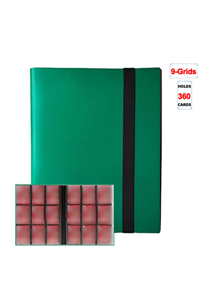 Choice8 Green 9 Grids 1Pc Card Binder 160/360/480 Trading Card Holder Book PP...