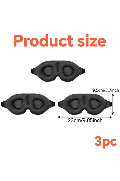 choice2 3pc 3D Sleep Mask Sleeping Aid Blindfold Block Out Light Portable Sof...