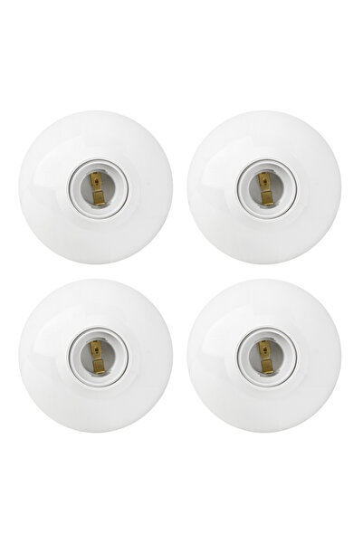Choice E27 C3303.PL-4pcs حامل لمبة LED E27 قابل للتركيب بنفسك، قاعدة مقبس دائ...