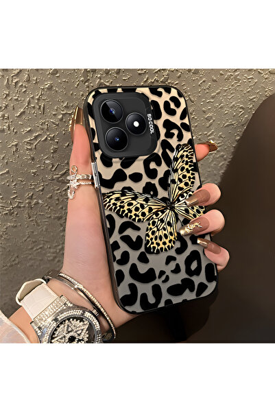 PATTERNOVA Realme C51/C53 Uyumlu Nazarik Kelebek Desenli, Tam Kaplama Koruma,...