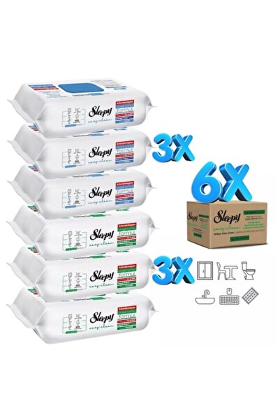 Sleepy Pachet - 6 x șervețele umede Sleepy, multifuncționale, 100 bucăți