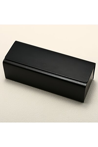 Choice Black Fashionable Large Square Simple Flip-Top Glasses Storage Box Por...