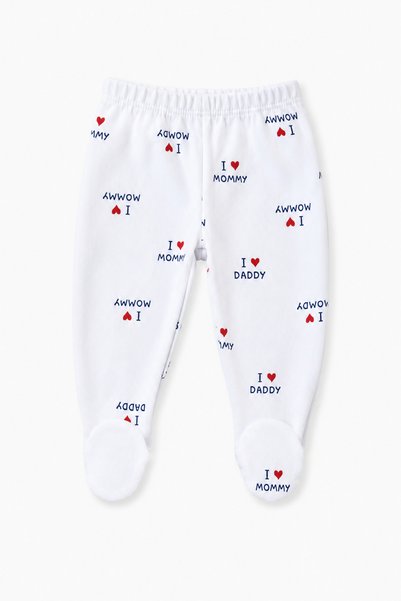 Babyhola مجموعة من 5 قطع مطبوع عليها I Love Mommy Daddy مصنوعة من القطن بنسبة 100% للأطفال حديثي الولادة 3685